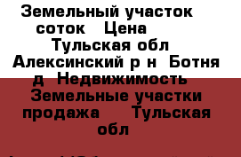Земельный участок 11 соток › Цена ­ 650 - Тульская обл., Алексинский р-н, Ботня д. Недвижимость » Земельные участки продажа   . Тульская обл.